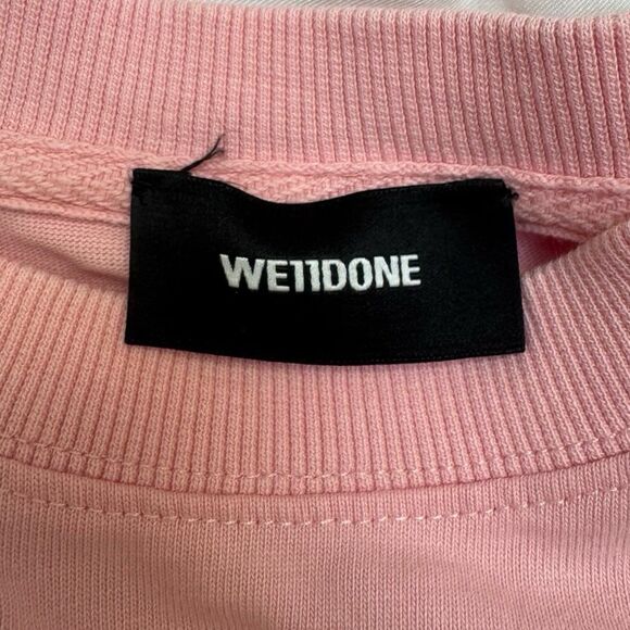 We11done Pink Crystal Logo T-Shirt Size Medium - Picture 8 of 10